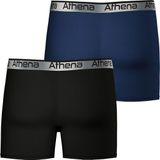 Set van 2 boxershorts 720 Stretch Adjust ATHENA. Polyamide materiaal. Maten L. Zwart kleur