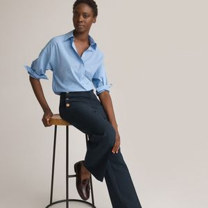 La Redoute Collections - Dwarssluiting Broek - Marineblauw - Polyester