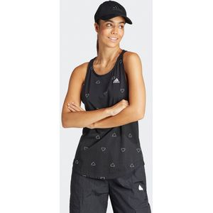 Singlet Essentials met all over motief ADIDAS SPORTSWEAR. Katoen materiaal. Maten M. Zwart kleur