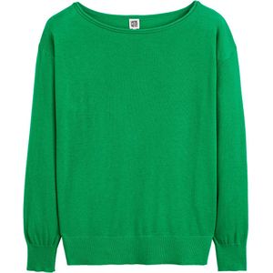 Trui met boothals, soepel tricot LA REDOUTE COLLECTIONS. Polyester materiaal. Maten XL. Groen kleur