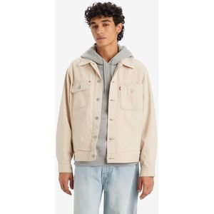 LEVI'S - Gestreept Truckervest - Geel/Wit - Katoen