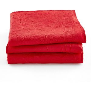 Set van 3 servetten Ceryas SO'HOME.  materiaal. Maten 45 x 45 cm. Rood kleur