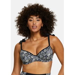 SANS COMPLEXE - At The World's End - Bikinitop - Zwarte Dierenprint - 80% Polyamide