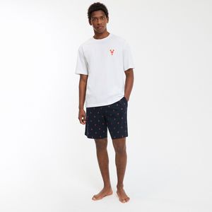 LA REDOUTE COLLECTIONS - Pyjashort - Marineblauw - Katoen - Korte Mouwen