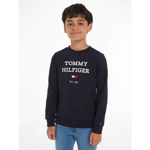 Tommy Hilfiger Sweater met Tekst Donkerblauw