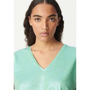 IKKS - Mouwloos T-shirt - Beige - Linnenmix - Losse Pasvorm