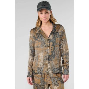 LE TEMPS DES CERISES - Qatijnen Blouse - Beige - Viscose - Lange Mouwen