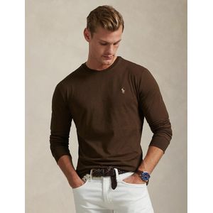T-shirt van katoenjersey met lange mouwen POLO RALPH LAUREN. Katoen materiaal. Maten M. Kastanje kleur