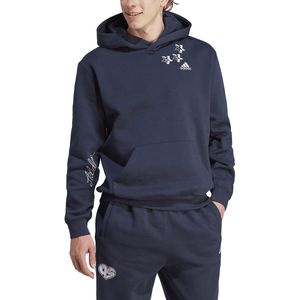 Hoodie in molton ADIDAS SPORTSWEAR. Katoen materiaal. Maten XS. Blauw kleur