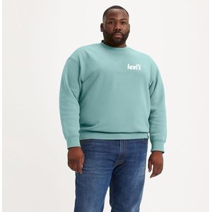 Sweater met ronde hals en logo LEVIS BIG & TALL. Katoen materiaal. Maten XL. Blauw kleur