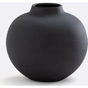 La Redoute Interieurs - Anaïa - Vaas - Zwart - H22 cm - Getextureerd Metaal