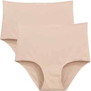 LA REDOUTE COLLECTIONS - Set van 2 Hoge Slips - Microvezel - Beige - Onzichtbaar
