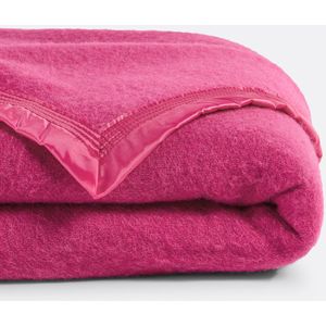 LA REDOUTE INTERIEURS - Deken - Aalbes kleur - 100% Scheerwol - 600 g/m²