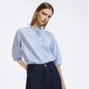 LA REDOUTE COLLECTIONS - Blouse - Gestreept - Katoen - Blauw/Wit