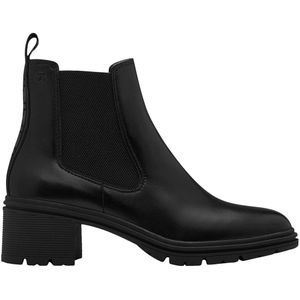 Chelsea bottines in soepel leer TAMARIS. Leer materiaal. Maten 39. Zwart kleur