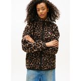 Teddy jasje met rits TOMMY JEANS. Polyester materiaal. Maten XS. Kastanje kleur