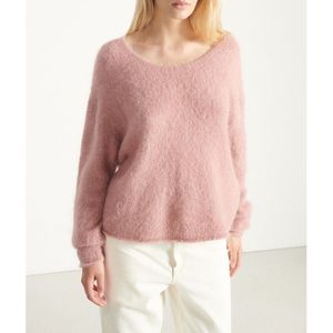 Trui met lange mouwen en ronde hals, NUNY AMERICAN VINTAGE. Alpaca materiaal. Maten S. Roze kleur