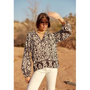 LA PETITE ÉTOILE - BEATA - Blouse - Wit/Zwart - Katoen