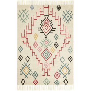 Vloerkleed in wol, berber stijl, Adza LA REDOUTE INTERIEURS. Wol materiaal. Maten 200 x 290 cm. Multicolor kleur