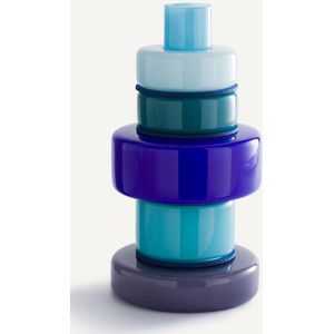 Maveo AM.PM - Vaas - Multicolor - H32 cm - Handgeblazen Glas - 5 Ringen