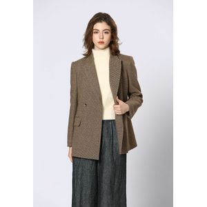 SEE U SOON - Colbert - Kastanje Kleur - Polyester