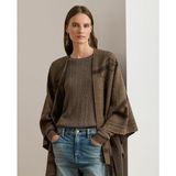Poncho met patroon en franjes LAUREN RALPH LAUREN. Acryl materiaal. Maten één maat. Kastanje kleur