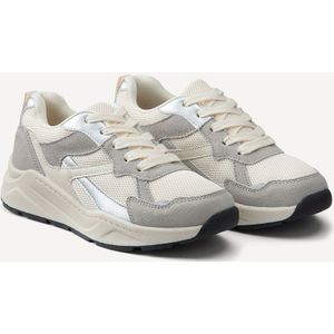 Sneakers met veters LA REDOUTE COLLECTIONS. Polyurethaan materiaal. Maten 29. Zilver kleur