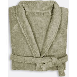 Badjas in badstof, sjaalkraag, 450g/m², Haxel