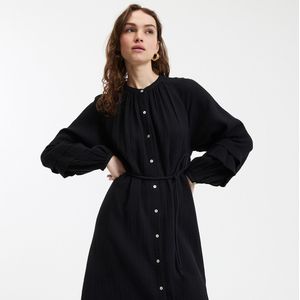 LA REDOUTE COLLECTIONS - Lange Jurk - Zwart - Katoen