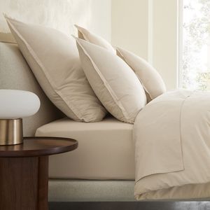 AM.PM. - Kussensloop - Beige - Gewassen Percal Katoen