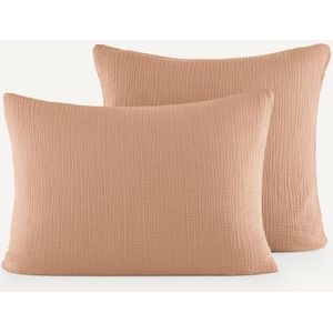 Yafa - Kussensloop - Woestijnroze - Biologisch Tetra - 100% Katoen