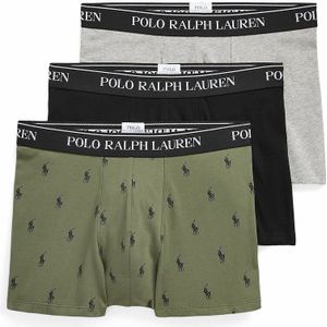 Set van 3 effen boxershorts POLO RALPH LAUREN. Katoen materiaal. Maten XXL. Zwart kleur