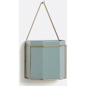 Uyova - Wand Bloempot - Metaal - Aquagroen