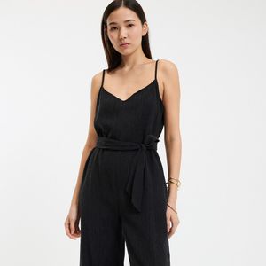 LA REDOUTE COLLECTIONS - Jumpsuit - Zwart - V-hals - Dunne Bandjes