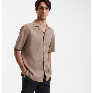 LA REDOUTE COLLECTIONS - Recht Linnen Hemd - Donkerbeige - 100% Linnen