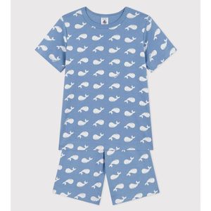 2-delige pyjashort PETIT BATEAU. Katoen materiaal. Maten 12 jaar - 150 cm. Blauw kleur
