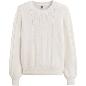 LA REDOUTE COLLECTIONS - Trui - Wit - Polyester - Ronde Hals