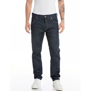 Jeans slim tapered Mickym REPLAY. Katoen materiaal. Maten Maat 34 (US) - Lengte 32. Blauw kleur