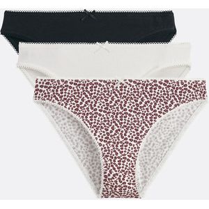 LA REDOUTE COLLECTIONS - Set van 3 Slips - Beige - Stretch Katoen