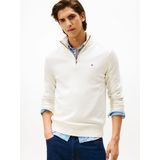 TOMMY HILFIGER - Schipperstrui - Lichtbeige - Lange Mouw - Halve Rits