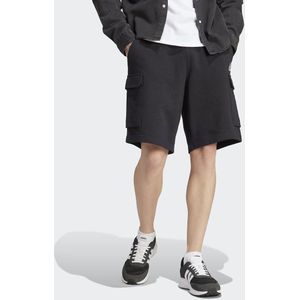 Cargo short in molton Essentials ADIDAS SPORTSWEAR. Katoen materiaal. Maten S. Zwart kleur