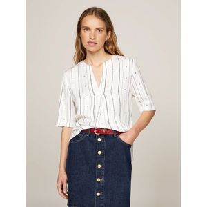 TOMMY HILFIGER - Hemd - Groen - Viscose - Korte Mouwen