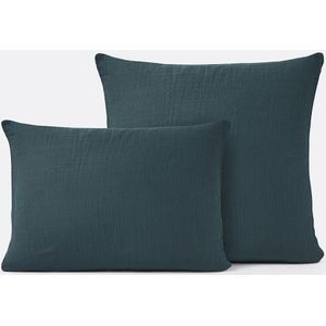 Kumla - Kussensloop - Petrol - 100% Katoen - Tetra