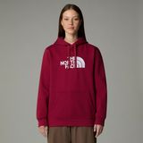 Hoodie Drew Peak THE NORTH FACE. Katoen materiaal. Maten M. Rood kleur