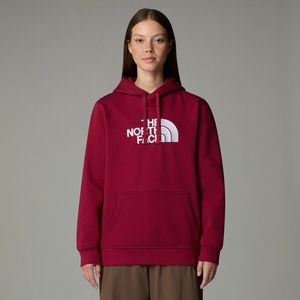 Hoodie Drew Peak THE NORTH FACE. Katoen materiaal. Maten M. Rood kleur