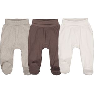 Set van 3 leggings met voetjes in geribd tricot LA REDOUTE COLLECTIONS. Katoen materiaal. Maten 3 mnd - 60 cm. Beige kleur