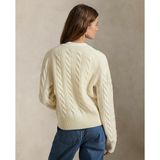 POLO RALPH LAUREN - Vest - Beige - Kabeltricot - Wol en Kasjmier