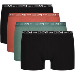 DIM - Set van 4 Boxershorts - Groen - Katoen
