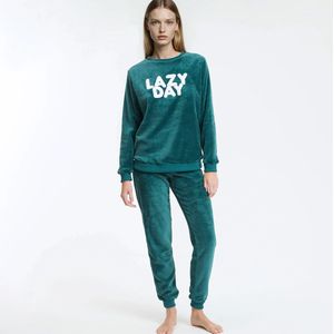 SO'HOME - Pyjama - Groen - Fleece Tricot