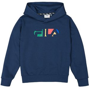Gemoltonneerde hoodie FILA. Geruwd molton materiaal. Maten 12 jaar - 150 cm. Blauw kleur